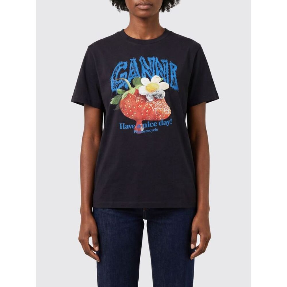 Ganni T-Shirt Woman Charcoal